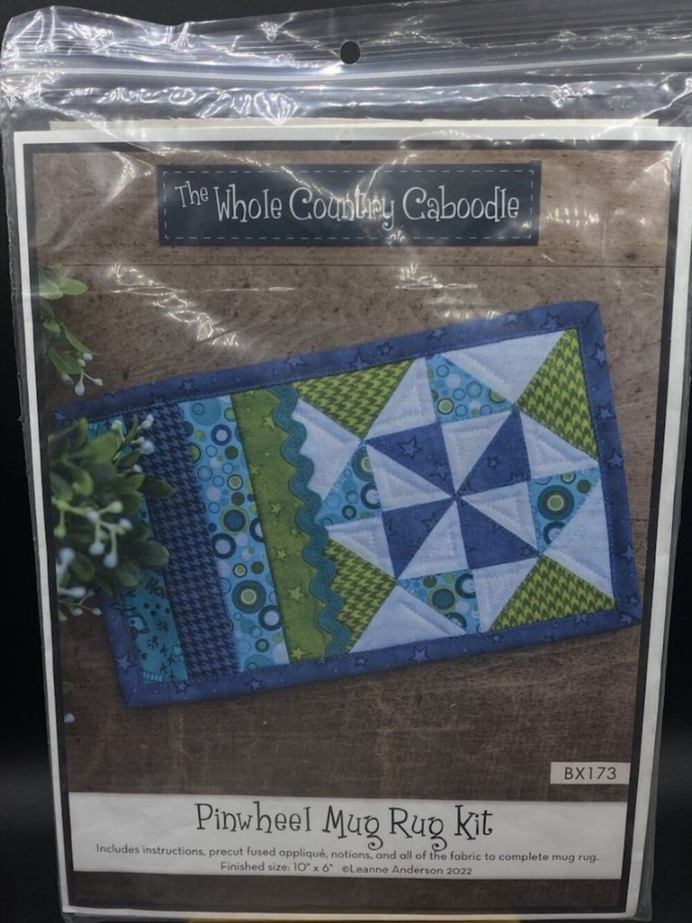 BX173 Pinwheel Mug Rug Coaster Kit from The Whole Country Caboodle - Picture 4 of 4